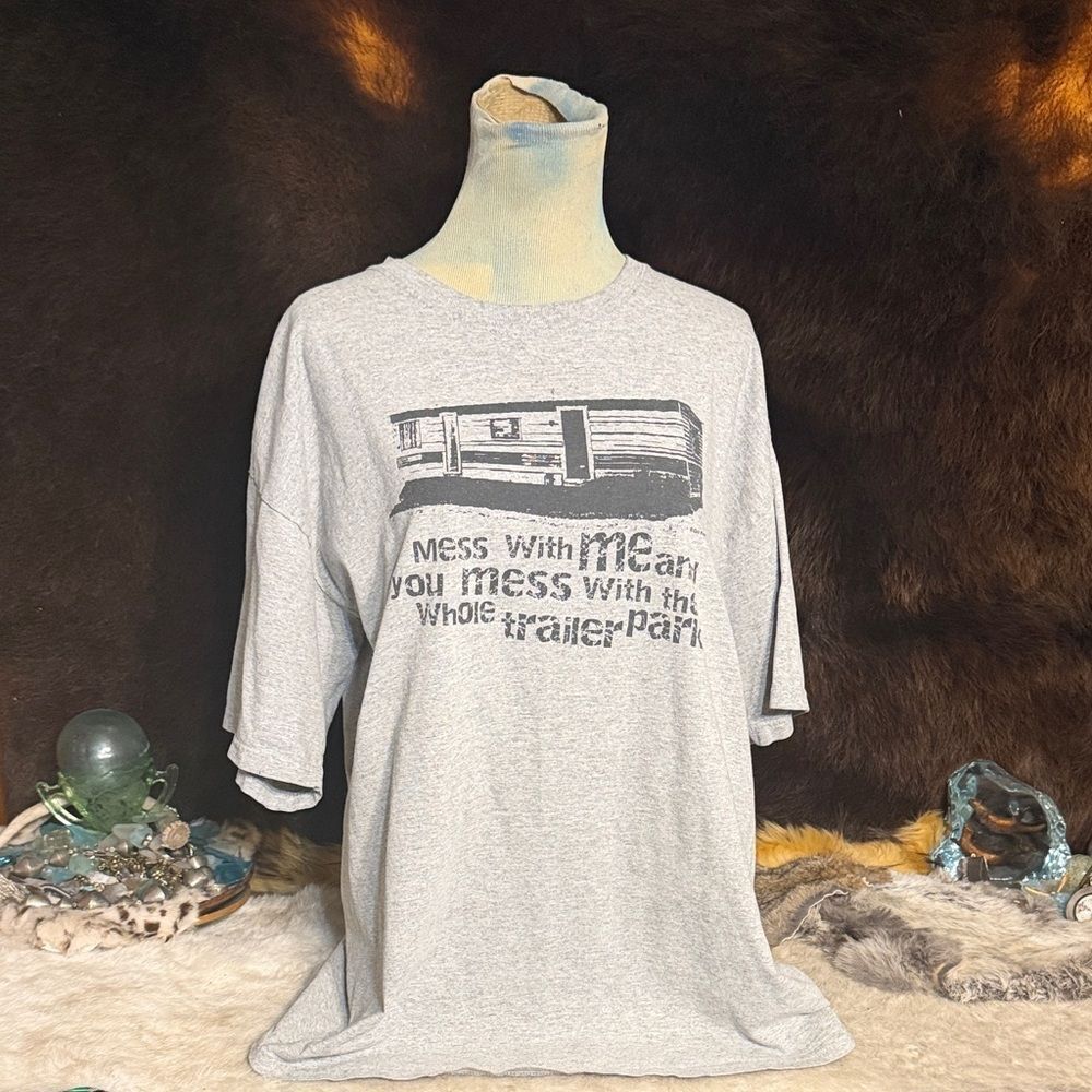 Gray Graphic Men's Shirt XL (4075)